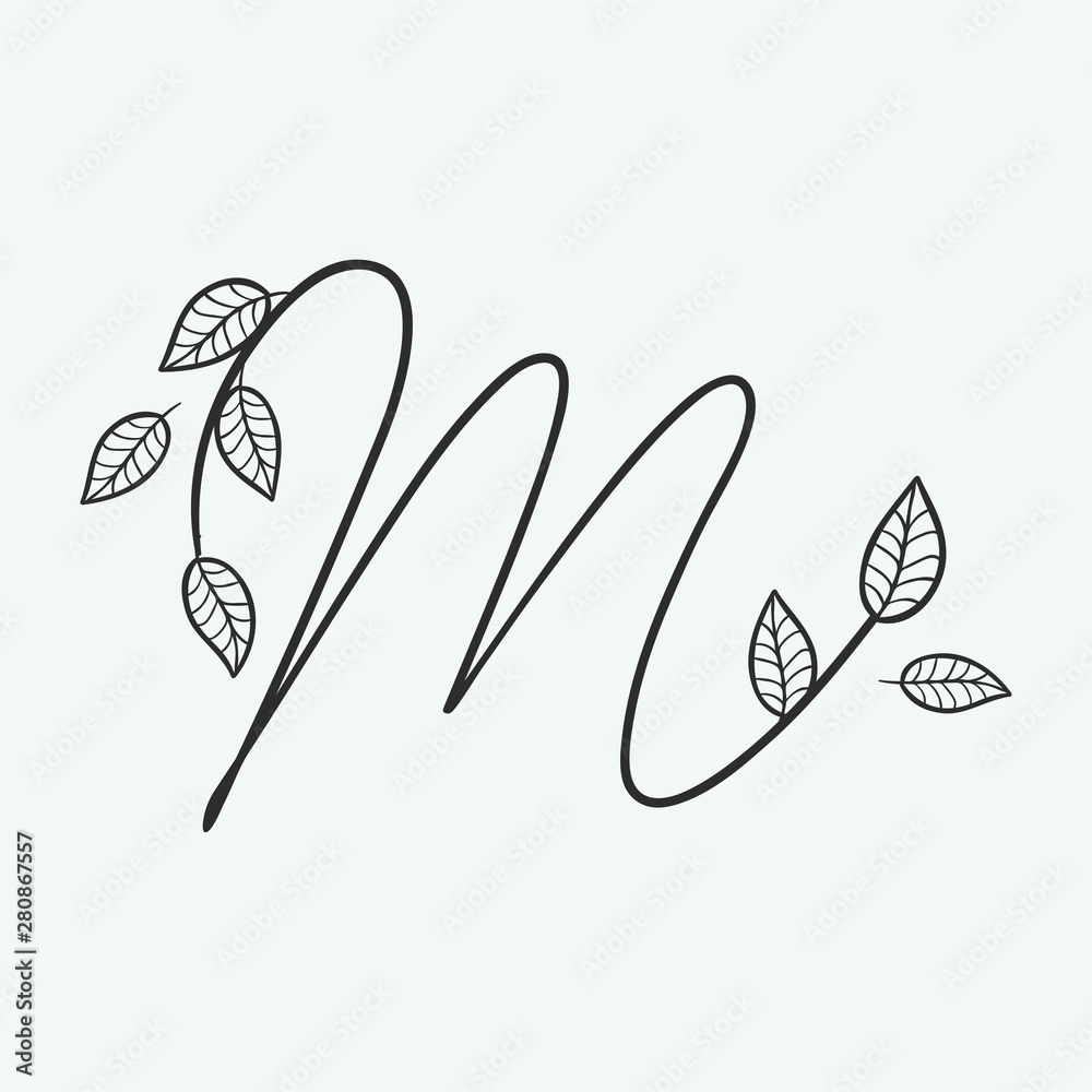 Letter m calligraphy deals