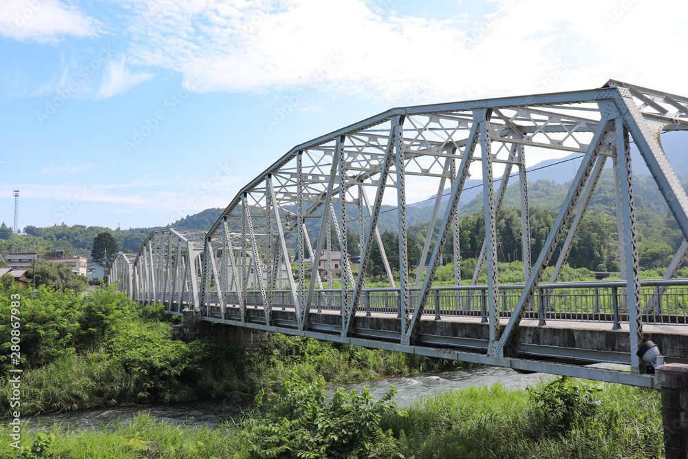 Fototapeta premium 平山橋（神奈川県愛川町）,hirayama bridge,aikawa town,kanagawa pref,japan
