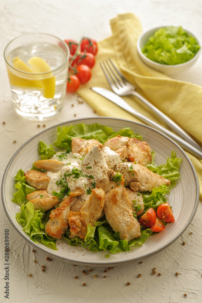 Fresh vegetable and chicken salad Fresh vegetable and chicken salad