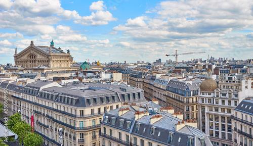 Panoramic picture of Paris / Taken from the Rooftop Balkony of the shopping centre "Printemps"