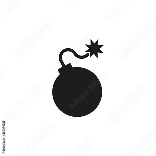 Bomb icon. Vector illustration. Isolated. photo