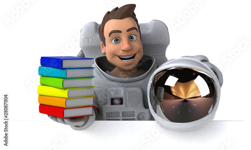 Fototapeta Naklejka Na Ścianę i Meble -  Fun astronaut - 3D Illustration
