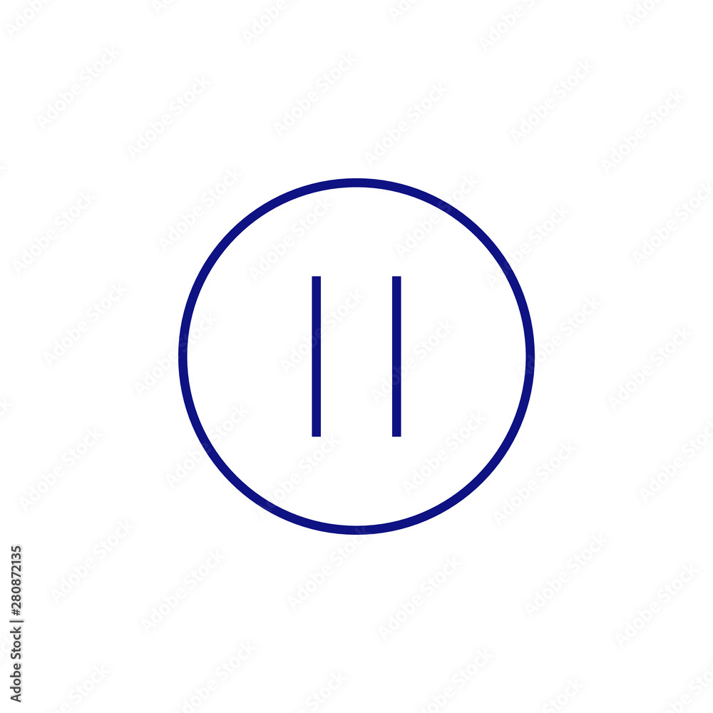Pause button icon design image. Can also be used for user interface. Suitable for mobile apps, web apps and print media Pause button icon design image. Can also be used for user interface. Suitable for mobile apps, web apps and print media