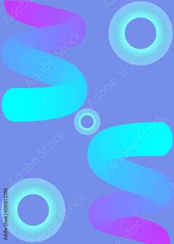 modern bright abstract background blue circles