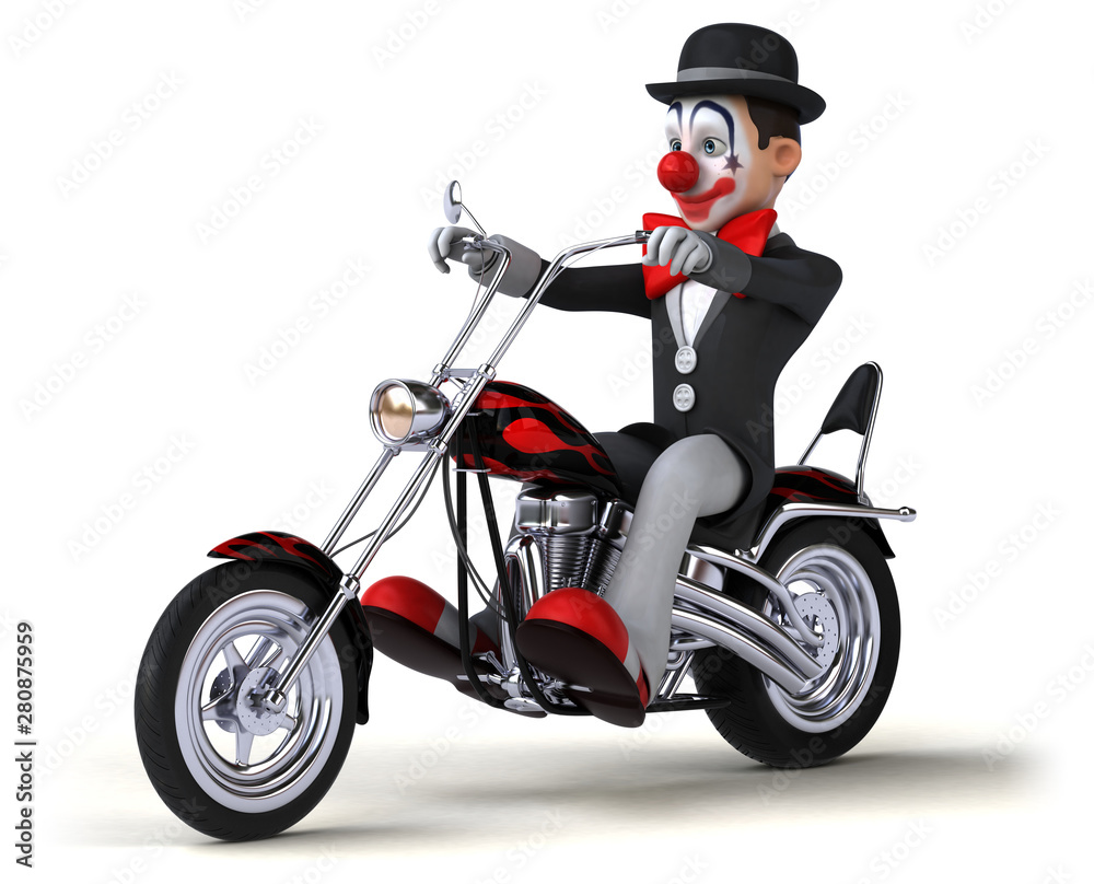 Fun clown - 3D Illustration Fun clown - 3D Illustration
