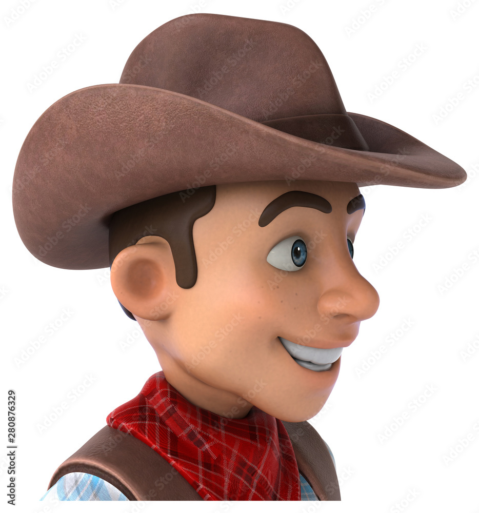 Fun Cowboy - 3D Illustration Fun Cowboy - 3D Illustration