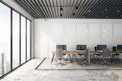 Contemporary coworking officeinterior