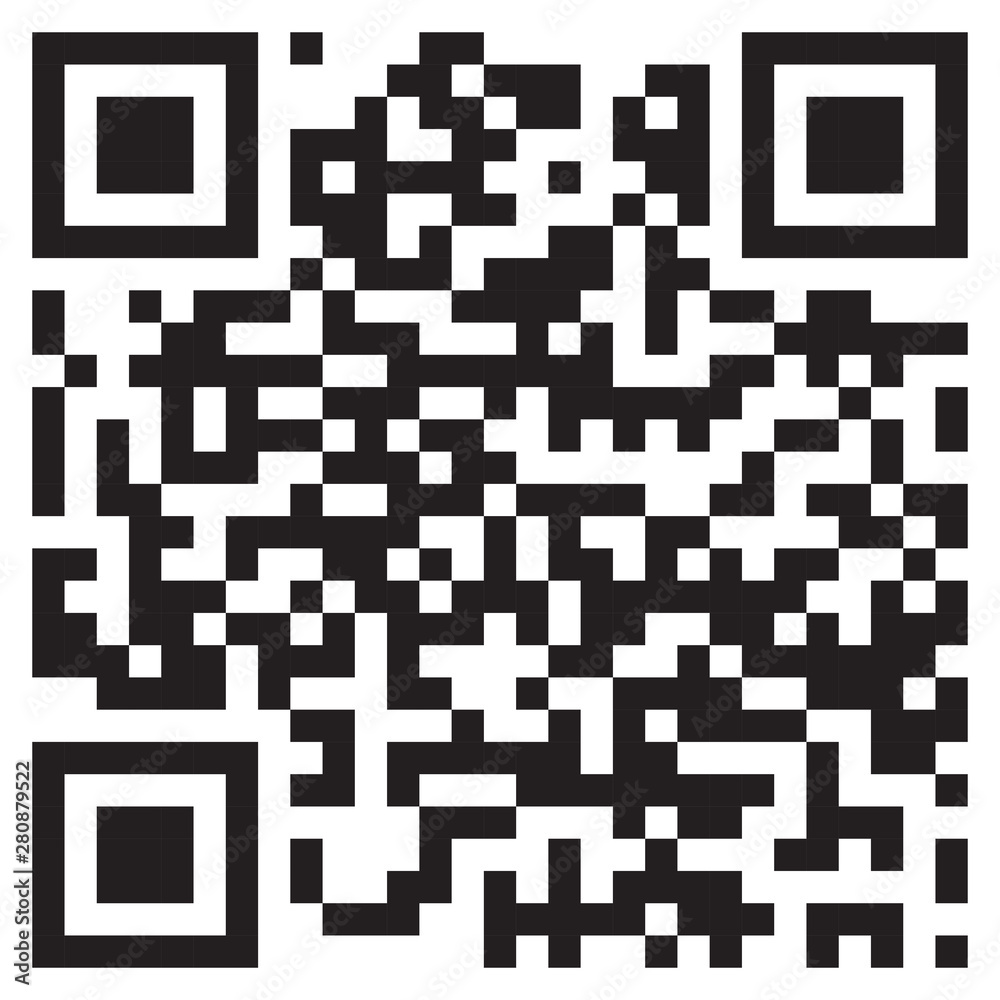 Sample qr code icon isolated on white background Sample qr code icon isolated on white background