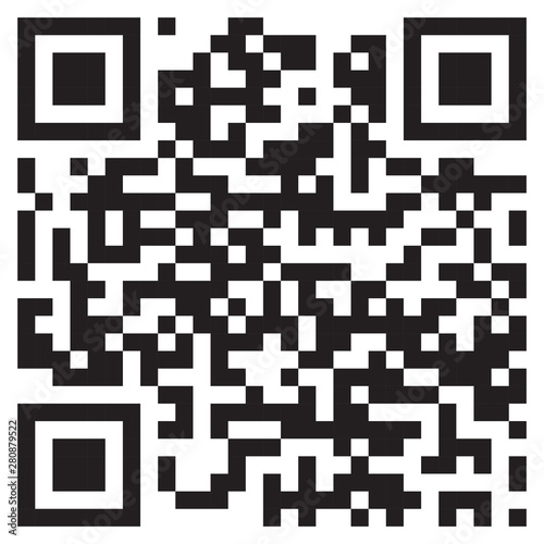 Sample qr code icon isolated on white background