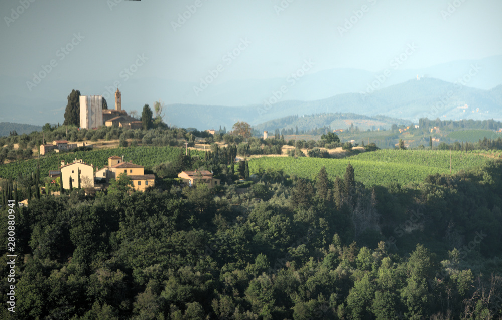 Tuscan agricultural landscape, Florentine region of Montespertoli
