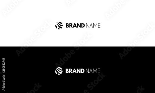 Vector logo on which the abstract image of a wave in a circle.