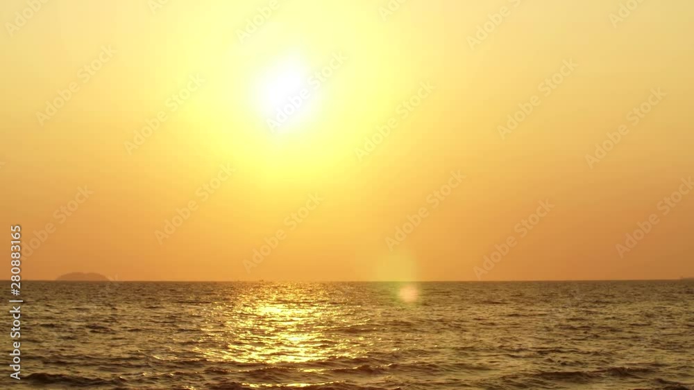 Beautiful golden sunset on sea Beautiful golden sunset on sea