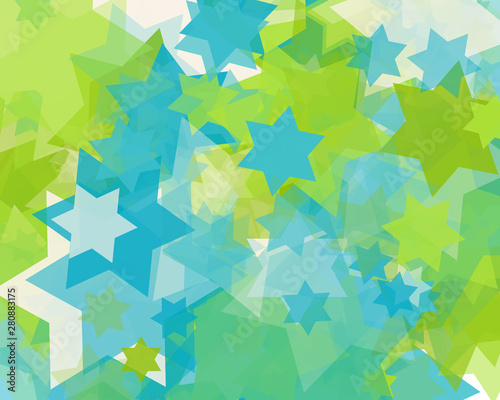 Abstract Generative Art color distributed Stars background illustration