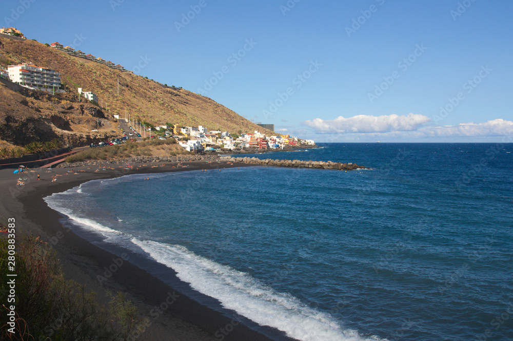 La Nea beach on the island of Tenerife, Canary Islands, Spain La Nea beach on the island of Tenerife, Canary Islands, Spain