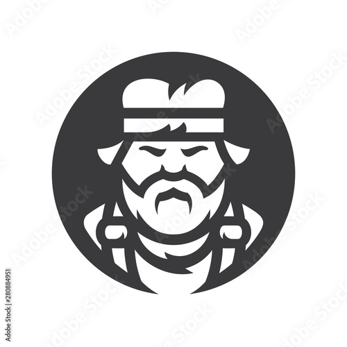 Blacksmith, old craftsman Vector silhouette sign