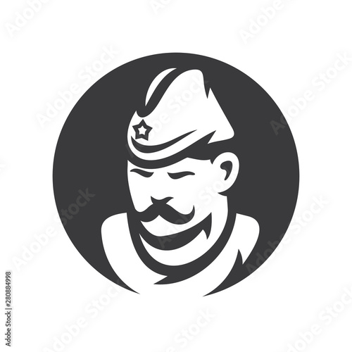 Soldier Military of Army Vector silhouette sign