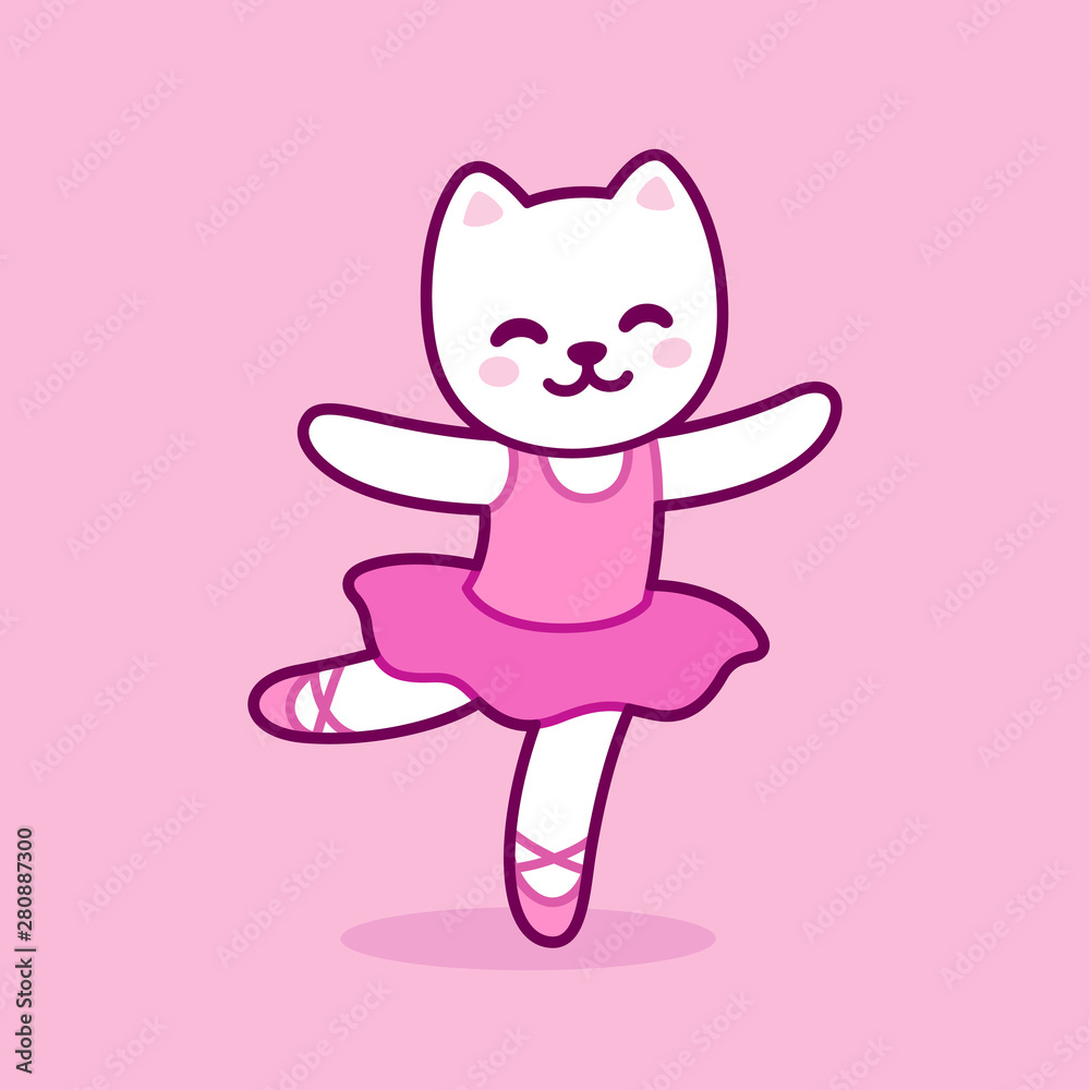 Cute cartoon ballerina