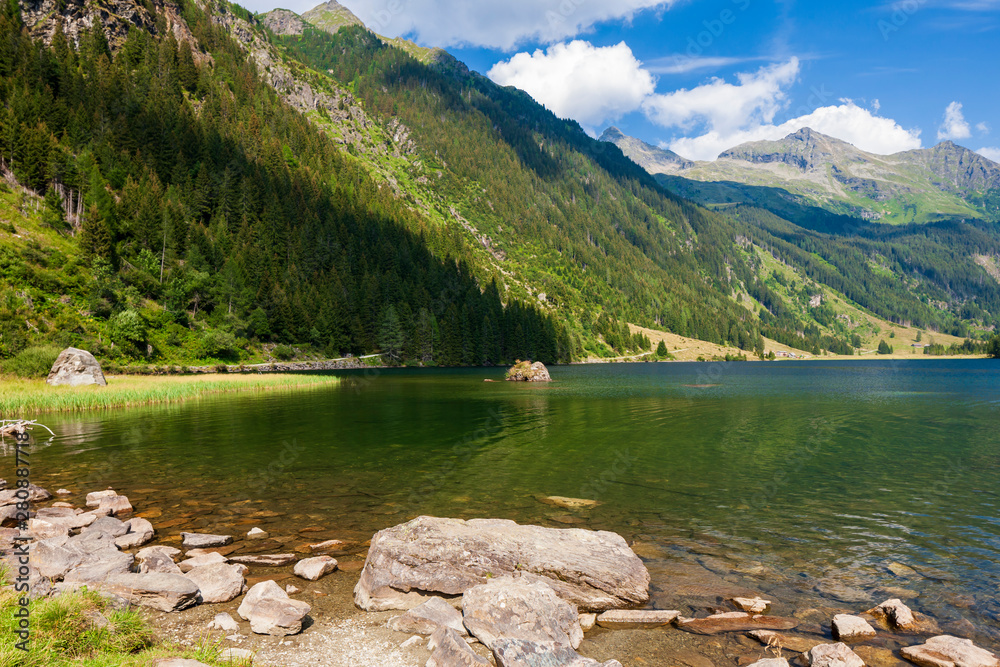 Fototapeta premium Alpine mountain lake Riesachsee near Schladming in Austria
