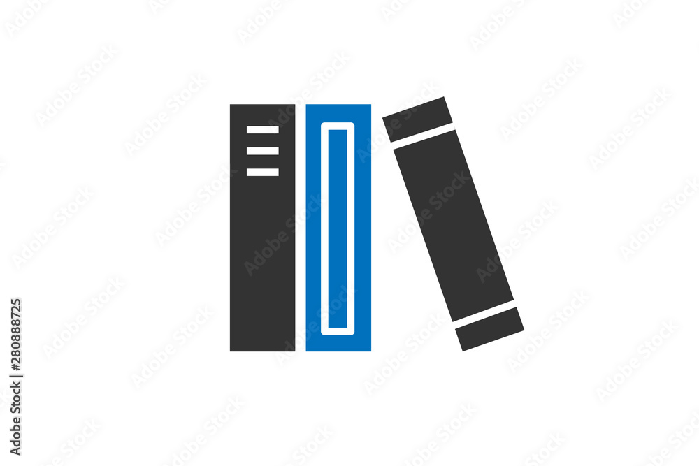 Office file box icon vector, book shelf vector Office file box icon vector, book shelf vector