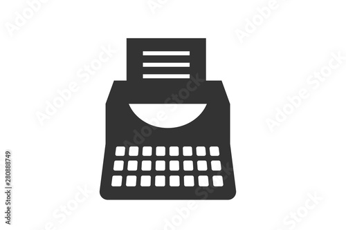 Old typewriting vector icon 