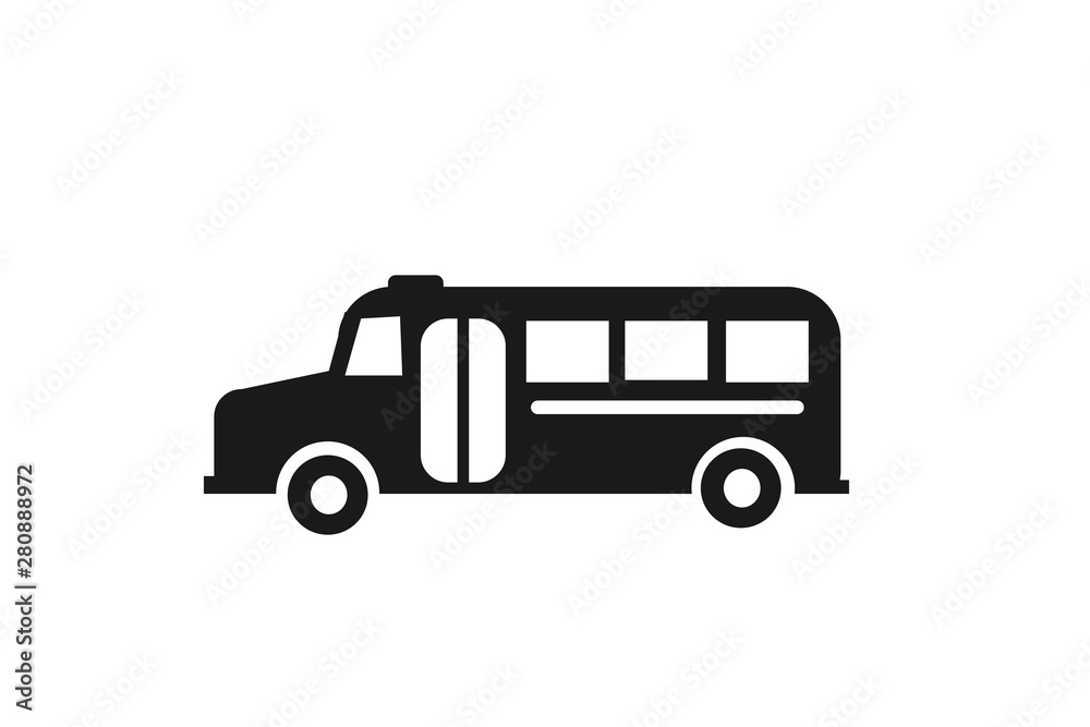 Old school transport bus icon 