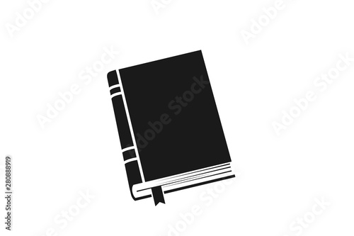 Modern diary or note book black icon vector 