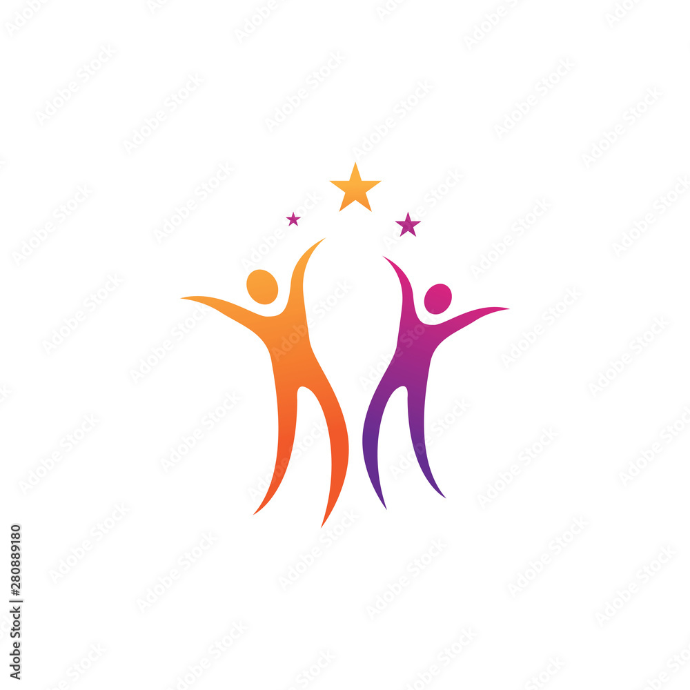Human character logo sign Human character logo sign