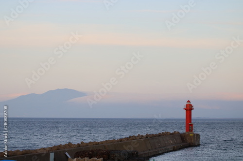 オホーツク海岸の夕焼け