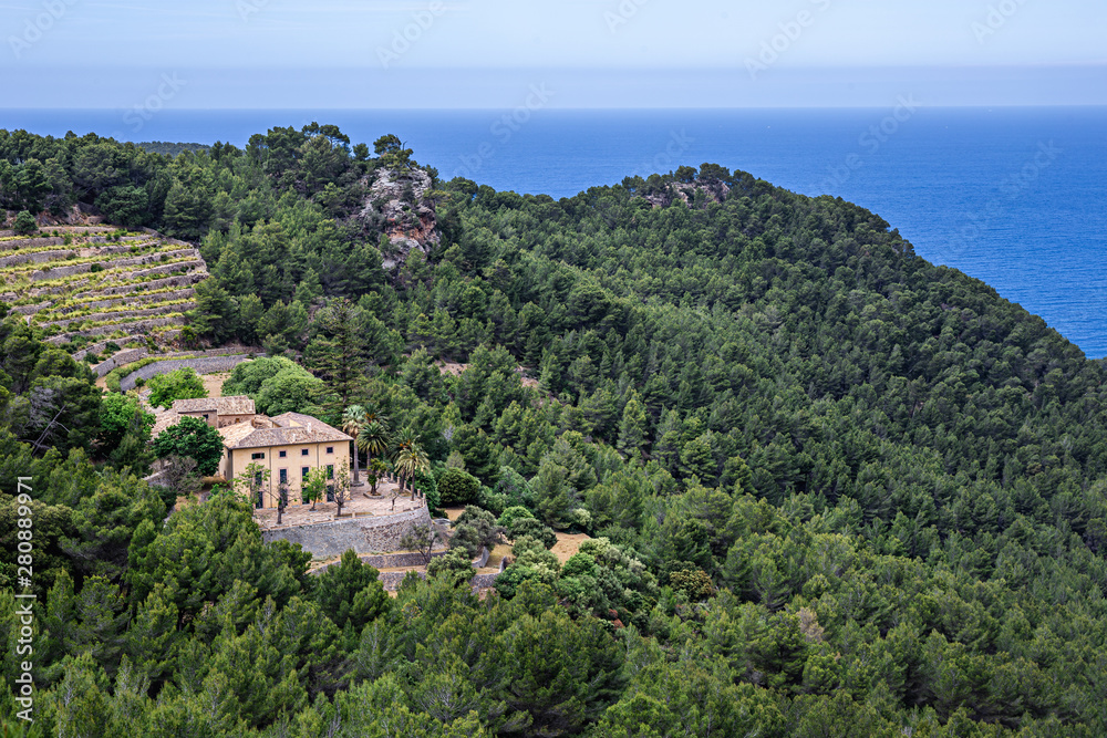 Fototapeta premium Sierra de Tramuntana mountains on Mallorca island