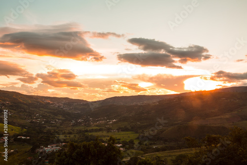 Golden Hour Sunset at the Mountains in Tachira, Venezuela photo