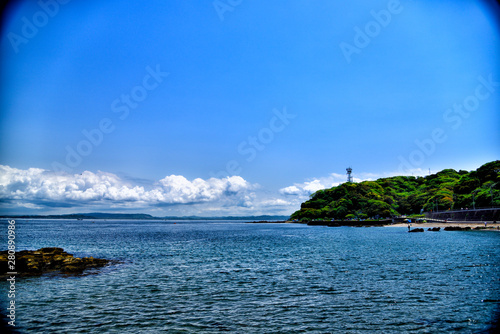 Landscape of the cape in Yokosuka, Japan
