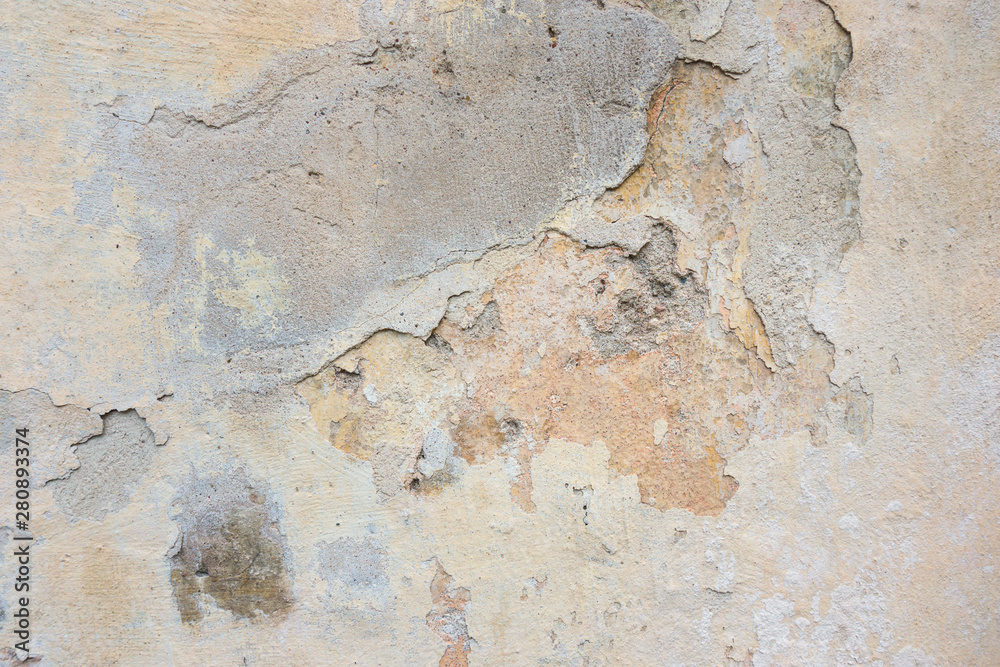 Old Wall With Peel Grey Stucco Texture. Retro Vintage Worn Wall Background. Decayed Cracked Rough Abstract Wall Surface. Old Wall With Peel Grey Stucco Texture. Retro Vintage Worn Wall Background. Decayed Cracked Rough Abstract Wall Surface.