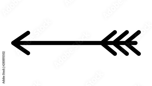 Arrow icon. Vector illustration isolated on white.
