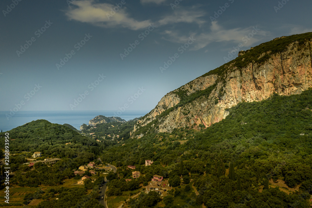 Epic view of Corbu mountains, Greece
