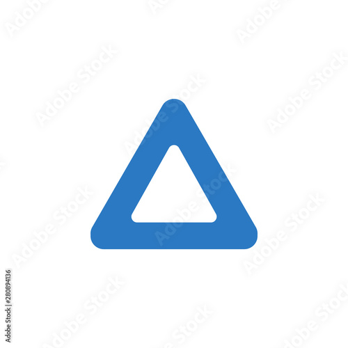 Triangle related vector glyph icon. Isolated on white background. Vector illustration.