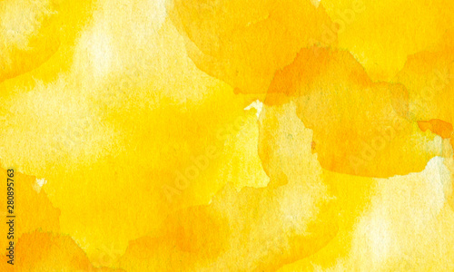 Yellow texture with white of watercolor