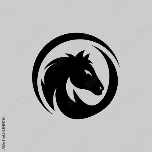 HORSE HEAD VECTOR SILHOUETTE LOGO VECTOR