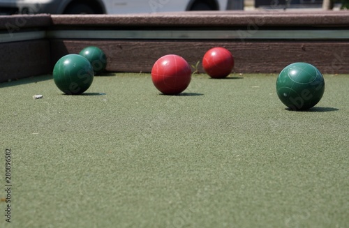 Playing bocce in the afternoon photo