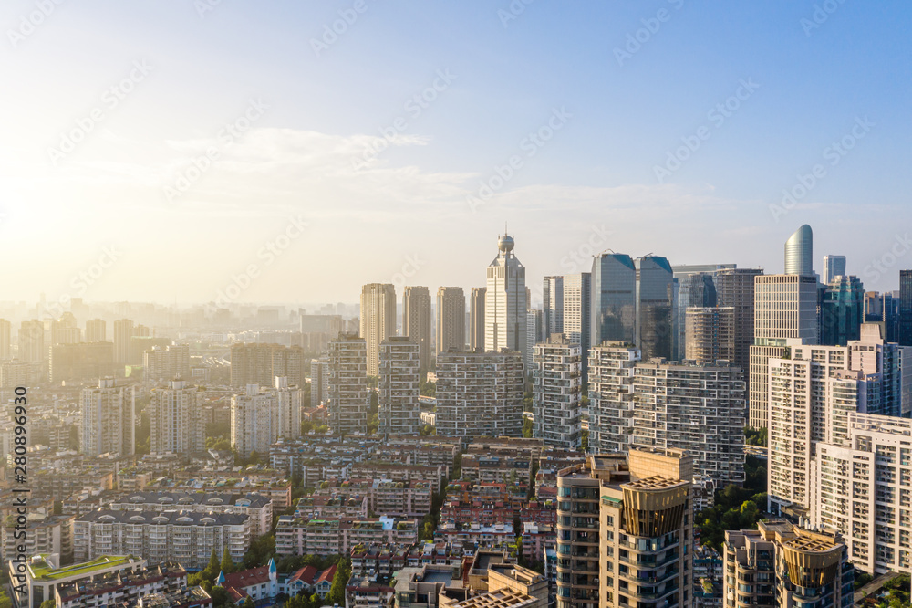 Fototapeta premium city skyline in hangzhou china