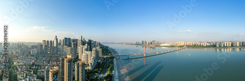 panoramic city skyline in hangzhou china © THINK b