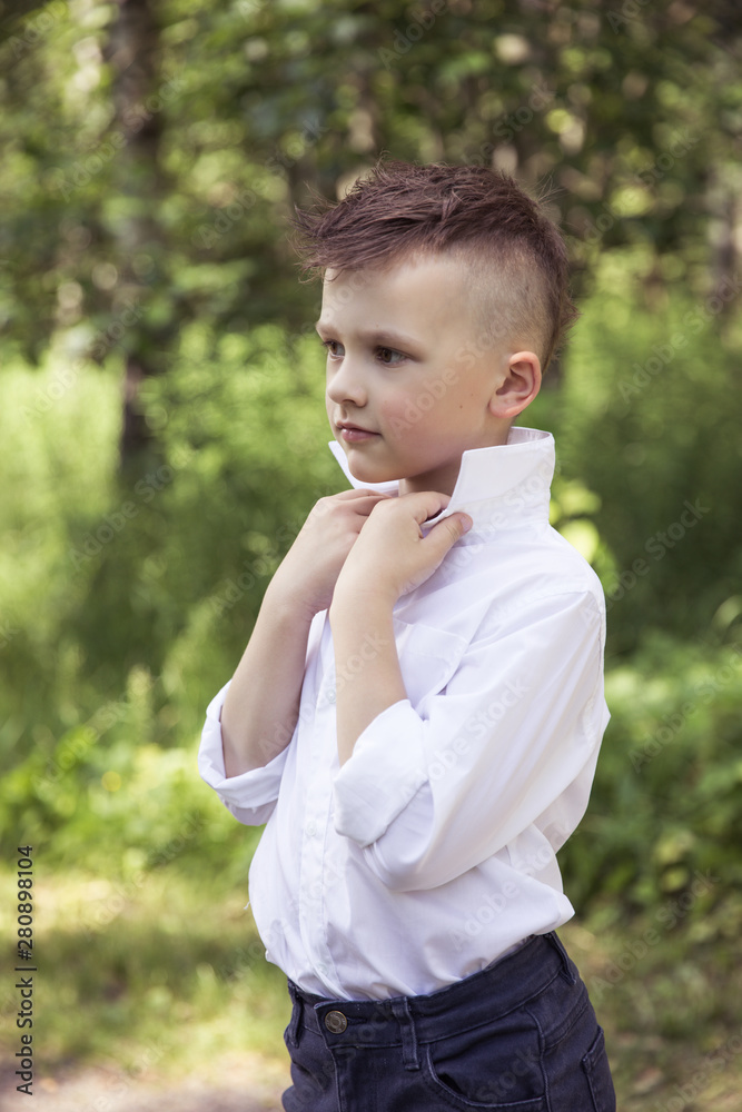 Young photo model posing, boy fashion portrait Young photo model posing, boy fashion portrait