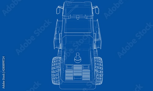 Construction machine. Asphalt compactor vector
