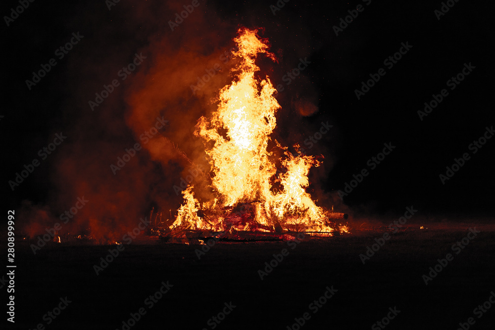 Camp Fire Christmas in July Tree Burning Camp Fire Christmas in July Tree Burning