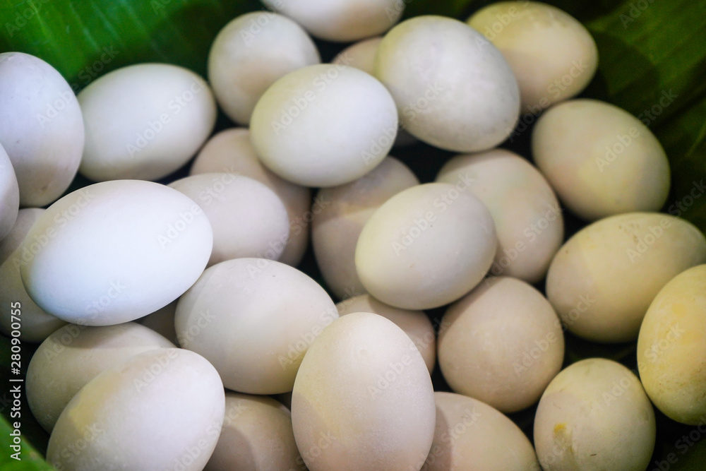 background of fresh eggs for sale at a market. Group of organic free range chicken eggs background of fresh eggs for sale at a market. Group of organic free range chicken eggs