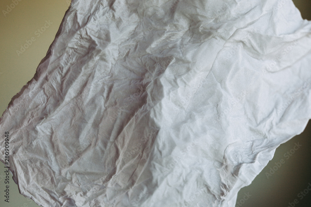 Obraz premium Close-up white paper tissue background.