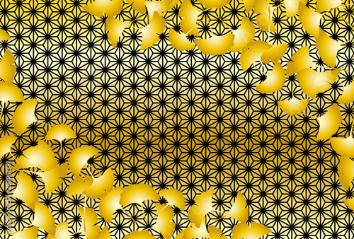 #Background #wallpaper #Vector #Illustration #design #image #Japan #china #Asia #free_size #背景 #壁紙 #ベクター #イラスト #デザイン #無料 #無料素材 #バックグラウンド #フリー素材 #イメージ #和風素材 #日本 麻葉模様,銀杏の葉,紅葉,秋落葉のイメージ,いちょう,無料素材,コピースペース