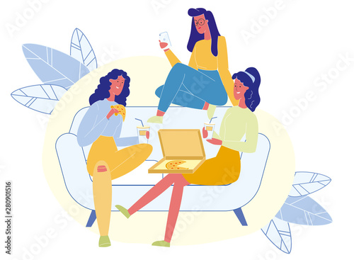 Hen Party, Female Friendship Vector Illustration