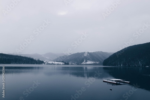 Lake in Romania during winter 