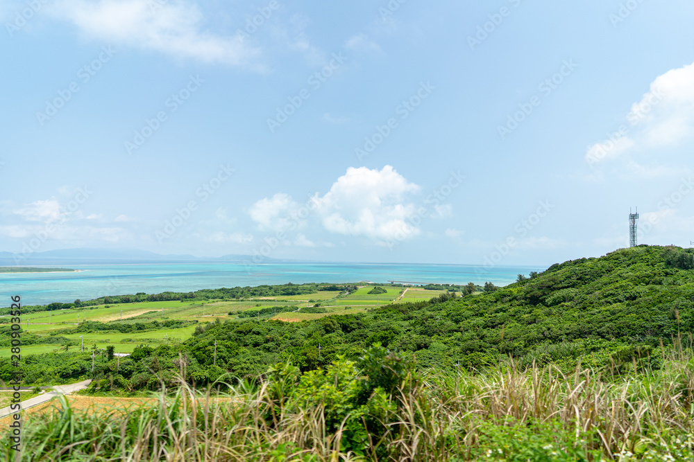 小浜島の展望台から広がるパノラマ景色