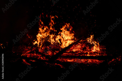Camp Fire Christmas in July Tree Burning